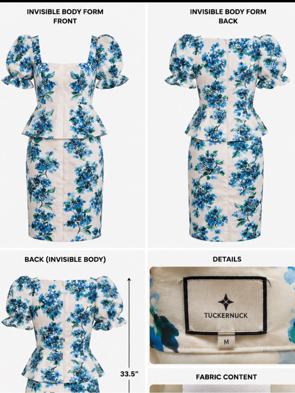 Tuckernuck Hydrangea Floral Matching Set Puff Sleeve Top & Mini Skirt Sz Medium - Picture 3 of 17